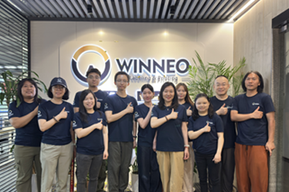 พิธีเปิดตัวผนังโลโก้ใหม่ของ WINNEO